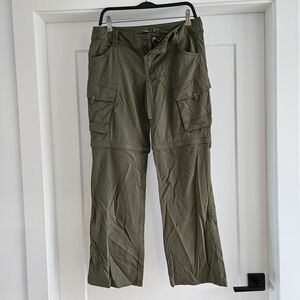 Prana convertible hiking pants size 8 Women's Olive Green